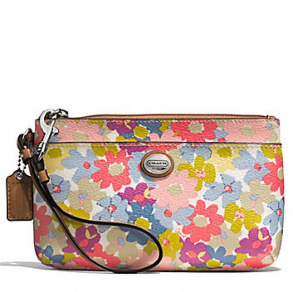 Coach Floral Wristlet